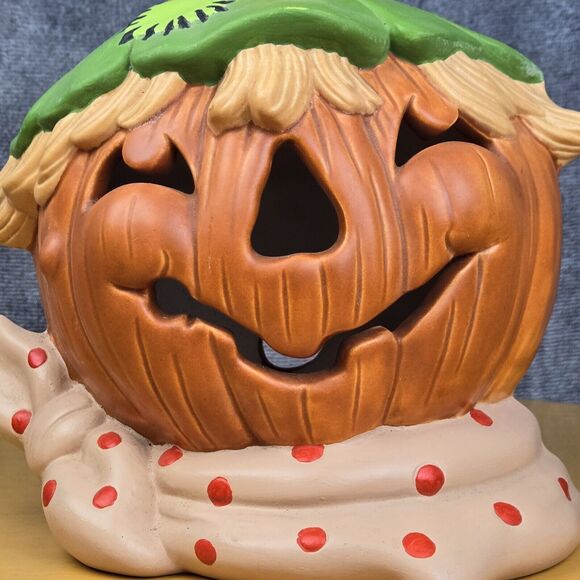 Vintage Halloween Ceramic Glenview Mold Jack-o'-Lantern Witch Hat Raven - Picture 2 of 16